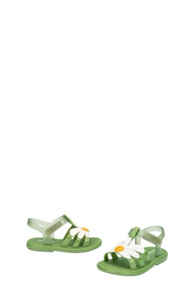 Mini Melissa Kids' Hip Bloomy Ankle Strap Sandal In Green