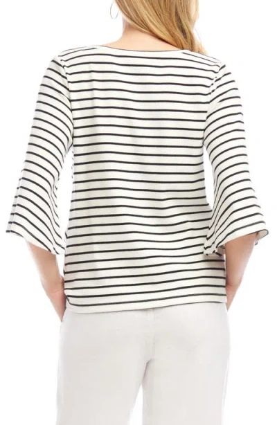 Karen Kane Stripe Pick-up Hem Top In Multi