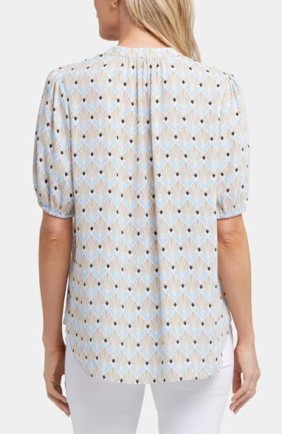 Nydj Puff Sleeve Popover Top In Neutral