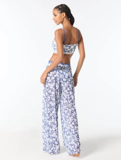 Michael Michael Kors Pull On Pant Cover Up In Blue