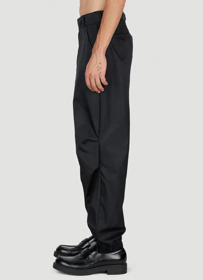 Prada Casual Pants With Waist And Loop Straps In Black