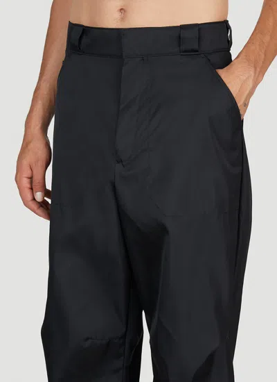 Prada Casual Pants With Waist And Loop Straps In Black