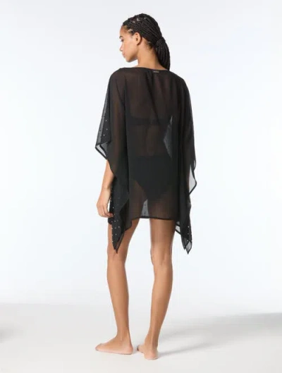 Michael Michael Kors Studded Caftan Cover Up In Black