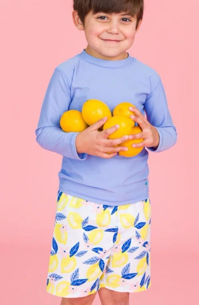 Ruggedbutts Periwinkle Long Sleeve Two-piece Rashguard Swimsuit In Blue