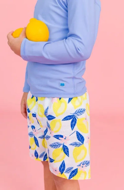 Ruggedbutts Periwinkle Long Sleeve Two-piece Rashguard Swimsuit In Blue