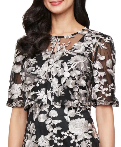 Alex Evenings Women's Stretch Tulle Jacket Dress