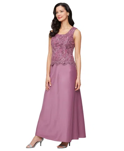 Alex Evenings Embroidered Mock Two-piece Gown With Jacket