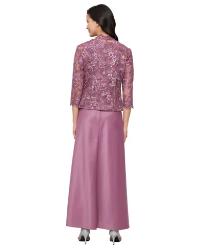 Alex Evenings Embroidered Mock Two-piece Gown With Jacket