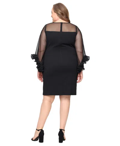 Alex Evenings Plus Size 3/4-sleeve Crepe A-line Dress