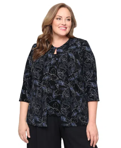 Alex Evenings Plus Size 2-pc. 3/4-sleeve Jacket & Top Set