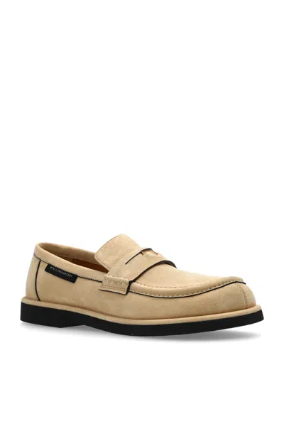 Stella Mccartney Ryder Penny-strap Suede Loafers In Neutral