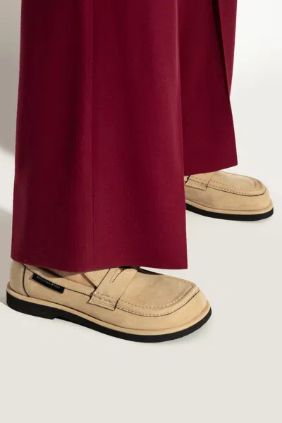 Stella Mccartney Ryder Penny-strap Suede Loafers In Neutral