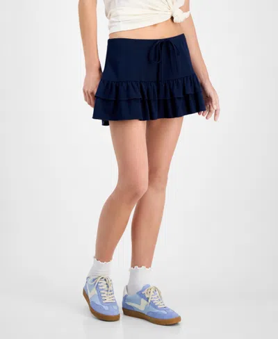 Celebrity Pink Juniors' Pleated Skort In White
