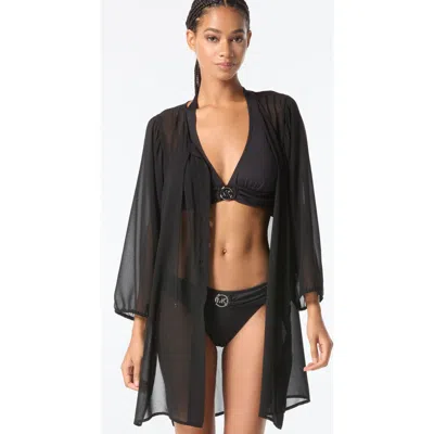 Michael Michael Kors Cover Up Shirt In Black