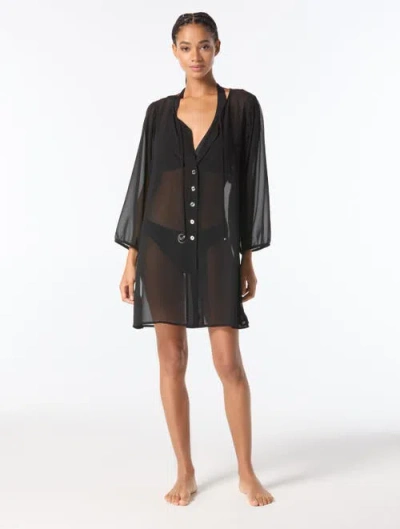 Michael Michael Kors Cover Up Shirt In Black