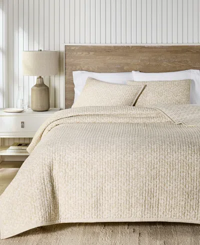 Charter Club Leaf Silhouette 3-pc. Quilt Set, Full/queen, Exclusively At Macy's In Neutral