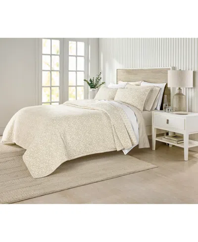 Charter Club Leaf Silhouette 3-pc. Quilt Set, Full/queen, Exclusively At Macy's In Neutral