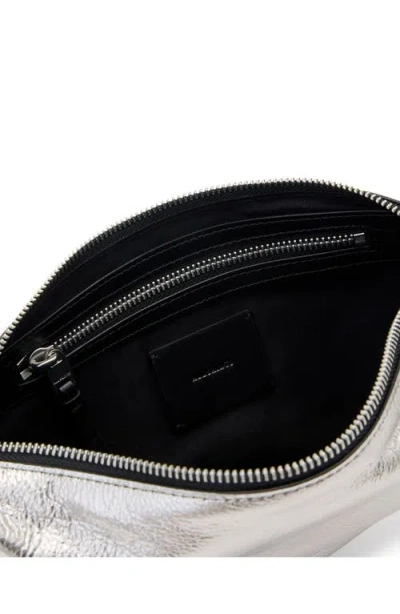 Allsaints Half Moon Metallic Leather Crossbody Bag