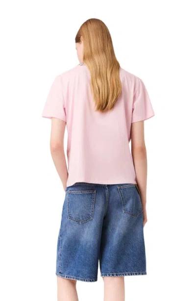 Maje Short Sleeve Jewel Neck Tee