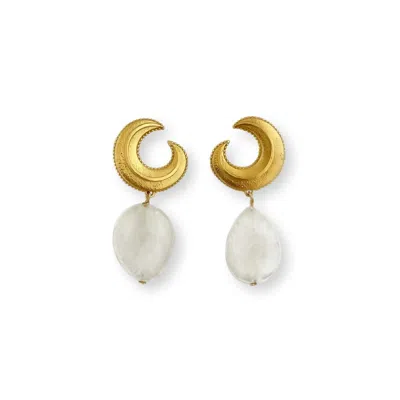 Gem Island Women's Neutrals / Gold Lidy Earrings