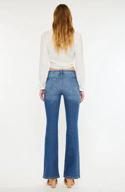 Kancan Kasey High Rise Flare Jeans In Blue