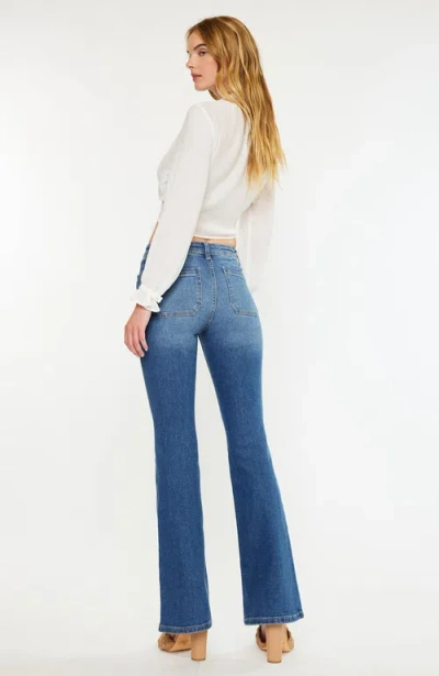 Kancan Kasey High Rise Flare Jeans In Blue