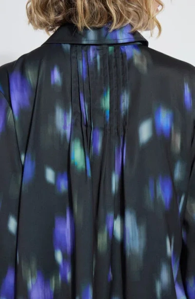Lyssé Aitana Utility Pleat Button-up Shirt In Black