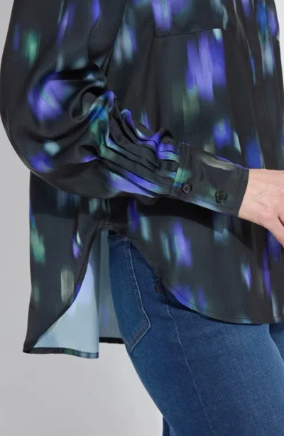 Lyssé Aitana Utility Pleat Button-up Shirt In Black