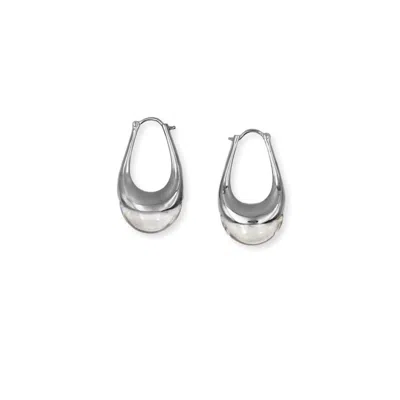 Gem Island Women's Neutrals / Silver Silver Small Cristal Earrings