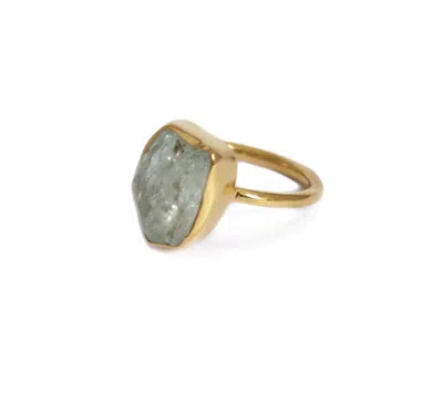 Gem Island Women's Gold / Blue Elena Ring