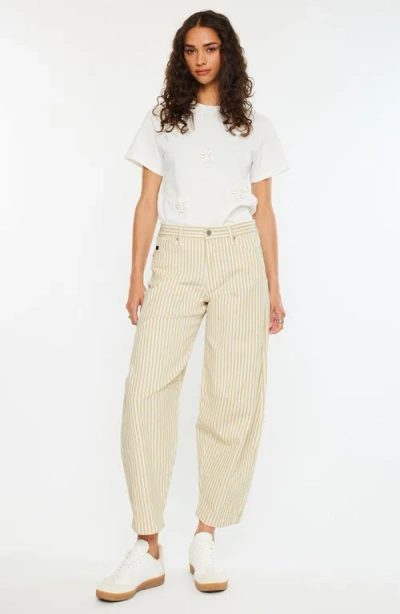 Kancan Mariana Low Slung Horseshoe Jeans In Neutral