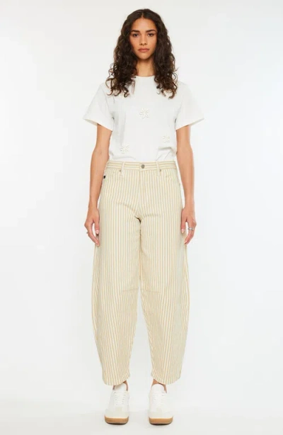 Kancan Mariana Low Slung Horseshoe Jeans In Neutral