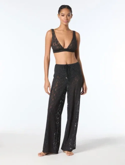 Michael Michael Kors Lace Cover Up Pants In Black