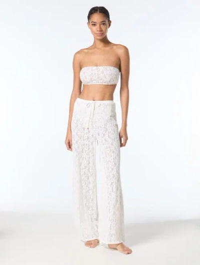 Michael Michael Kors Lace Cover Up Pants In White