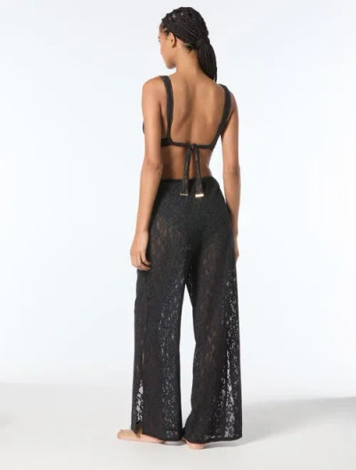 Michael Michael Kors Lace Cover Up Pants In Black