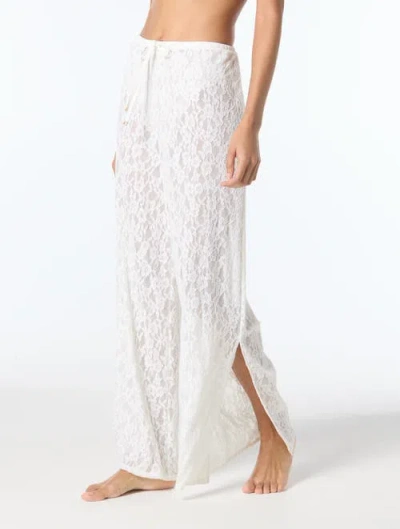 Michael Michael Kors Lace Cover Up Pants In White