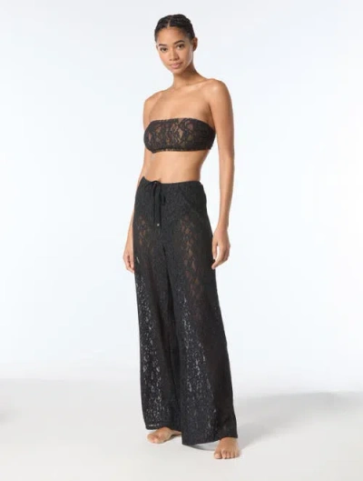 Michael Michael Kors Lace Cover Up Pants In Black