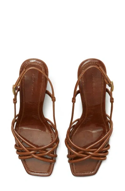 Tory Burch Strappy Wedge Sandal In Brown