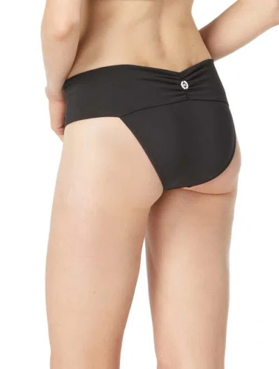 Michael Michael Kors Euro Gathered Bikini Bottom In Black