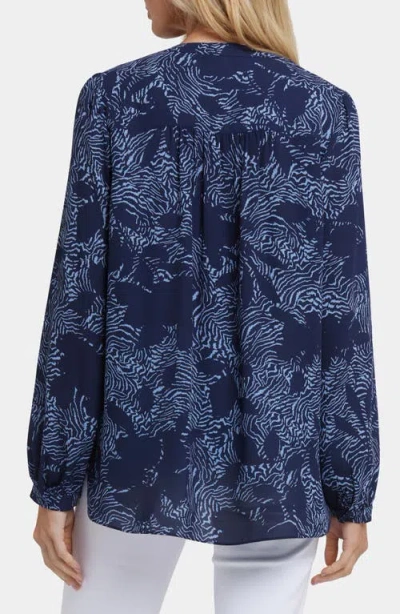 Nydj Trinity Tunic Top In Blue