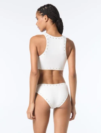 Michael Michael Kors Ring Front Crop Top In White