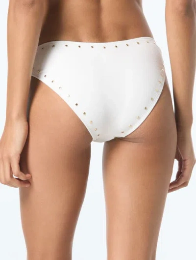 Michael Michael Kors Ring Side Bikini Bottom In White