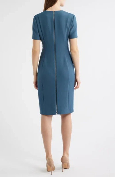 Hugo Boss Boss Damaisa Sheath Dress In Green