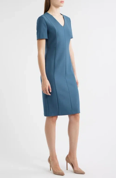 Hugo Boss Boss Damaisa Sheath Dress In Green