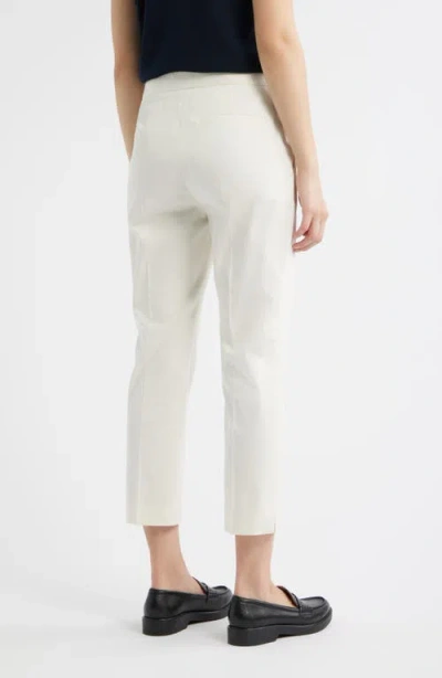Hugo Boss Boss Tapria Stretch Cotton Crop Pants In White
