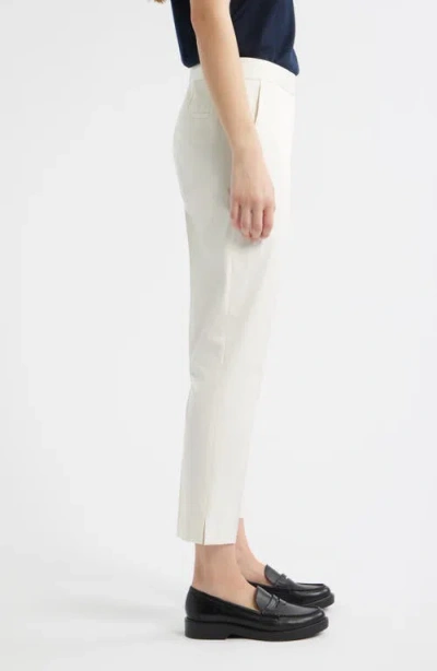 Hugo Boss Boss Tapria Stretch Cotton Crop Pants In White