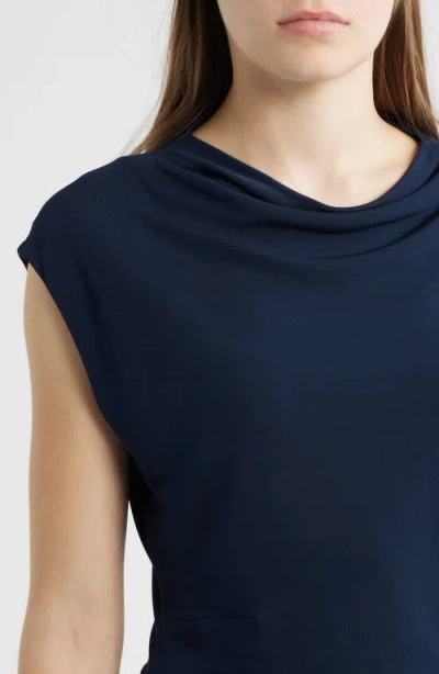 Hugo Boss Boss Elamma Cap Sleeve Top In Blue