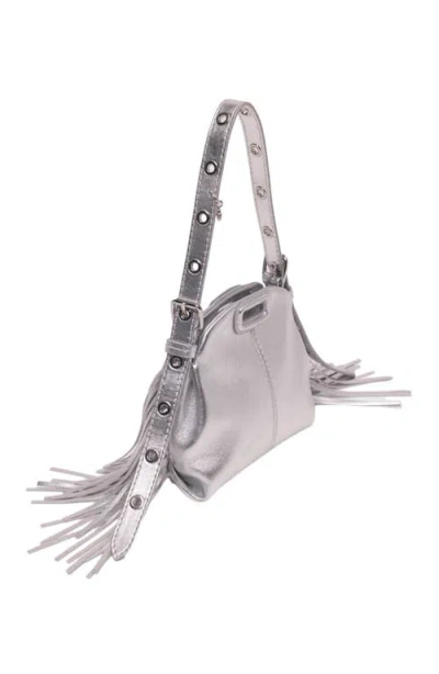 Maje Metallic Leather Miss M Micro Bag
