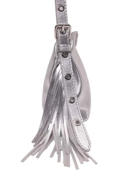Maje Metallic Leather Miss M Micro Bag