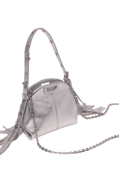 Maje Metallic Leather Miss M Micro Bag
